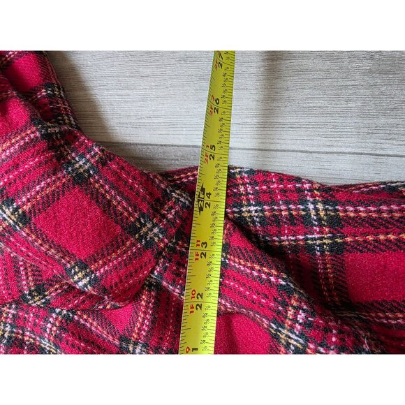 Sag Harbor Womens Red Plaid Jacket Size 2XW Wool Blend - Picture 7 of 7